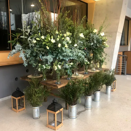 Decoración floral para matrimonio en Santiago