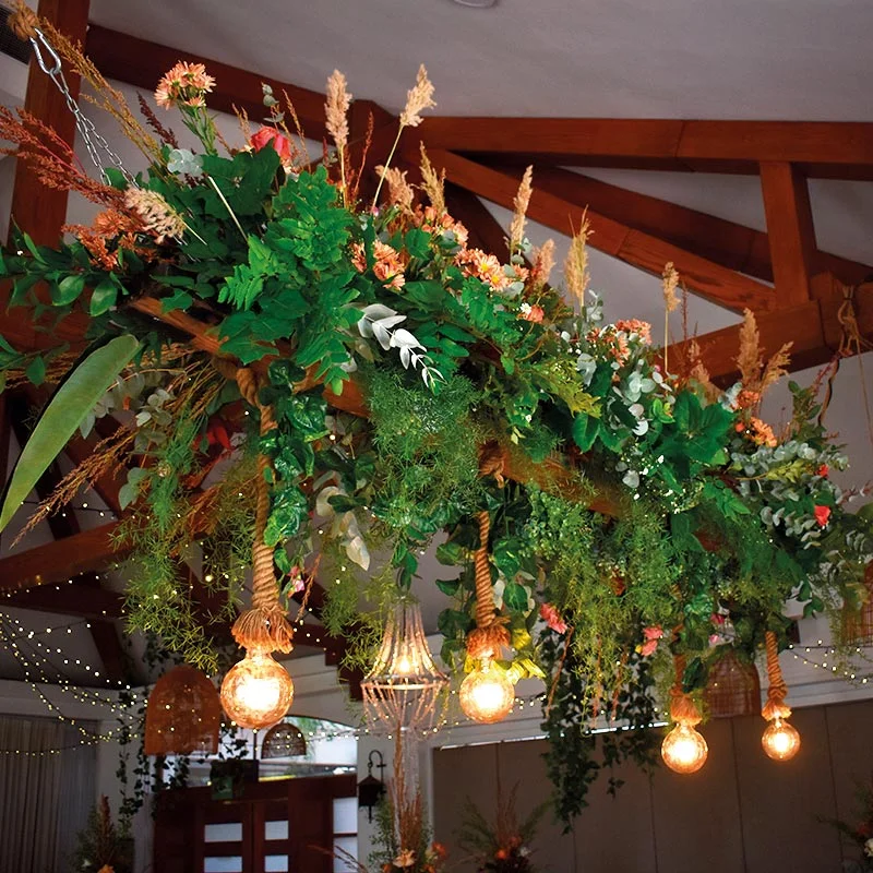 Iluminación escénica matrimonio de noche