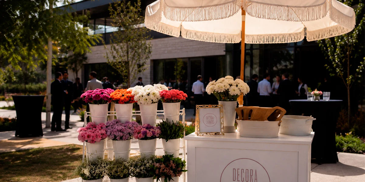 Flower bar para eventos corporativos