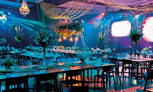 Decoración aérea en matrimonio Las Condes