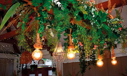 Decoración aérea para matrimonios