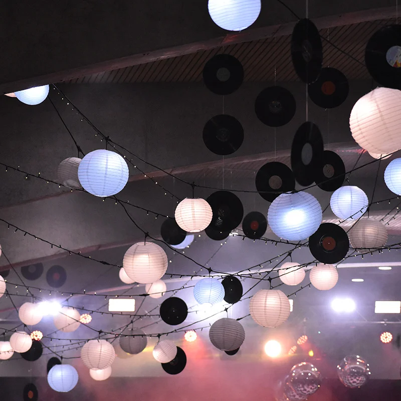 Puente de luces para fiesta temática disco